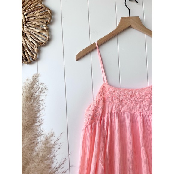 Free People maxi dress slip embroidered cotton - Picture 9 of 9